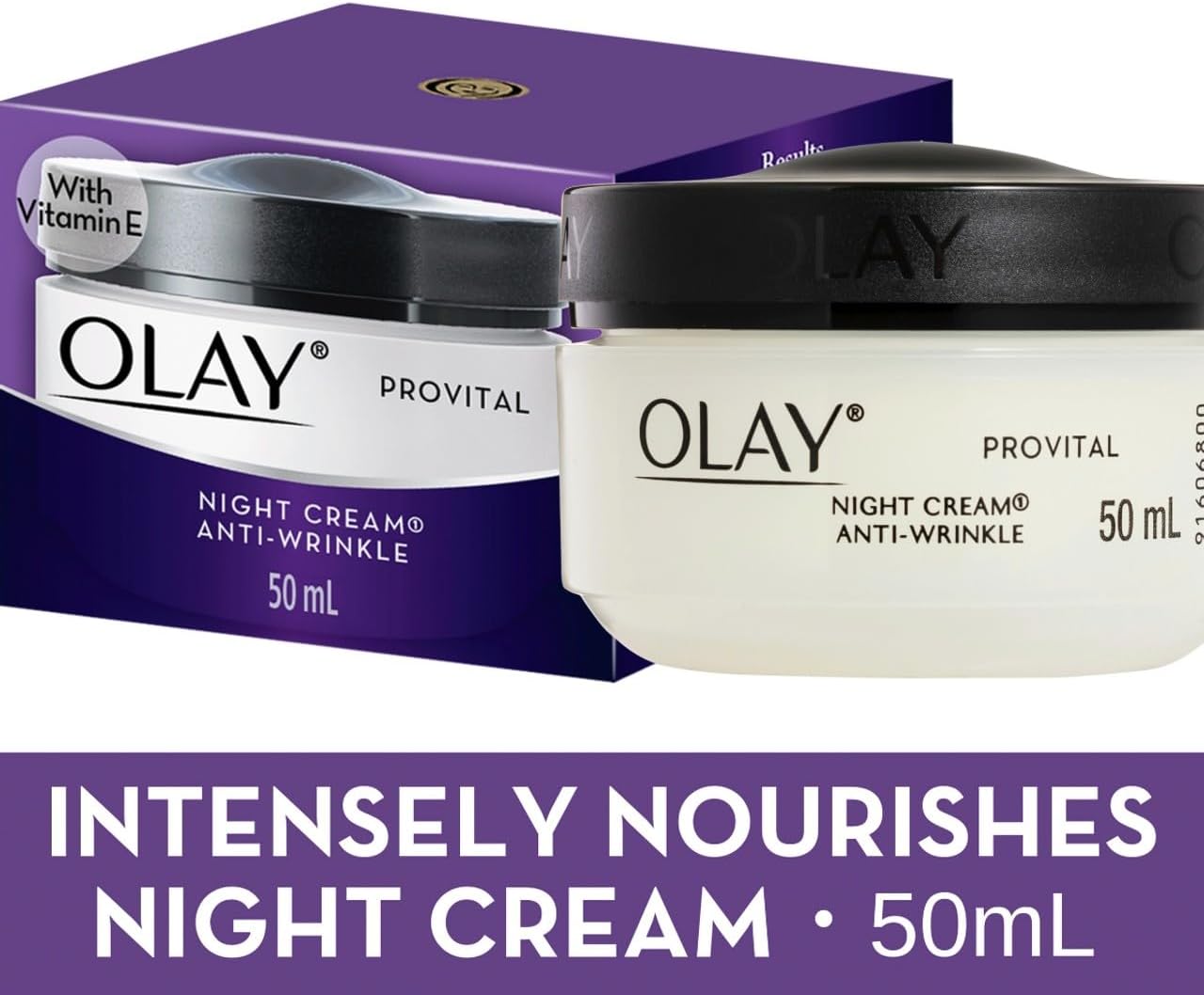 Olay Anti-Wrinkle Provital Night Cream for Mature Skin, 50ml