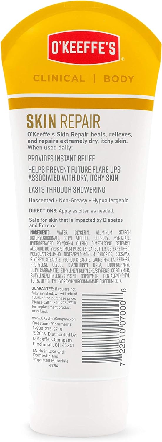 O'Keeffe's Skin Repair Body Lotion and Dry Skin Moisturizer, 7.0 Ounce Tube, (Pack of 3)