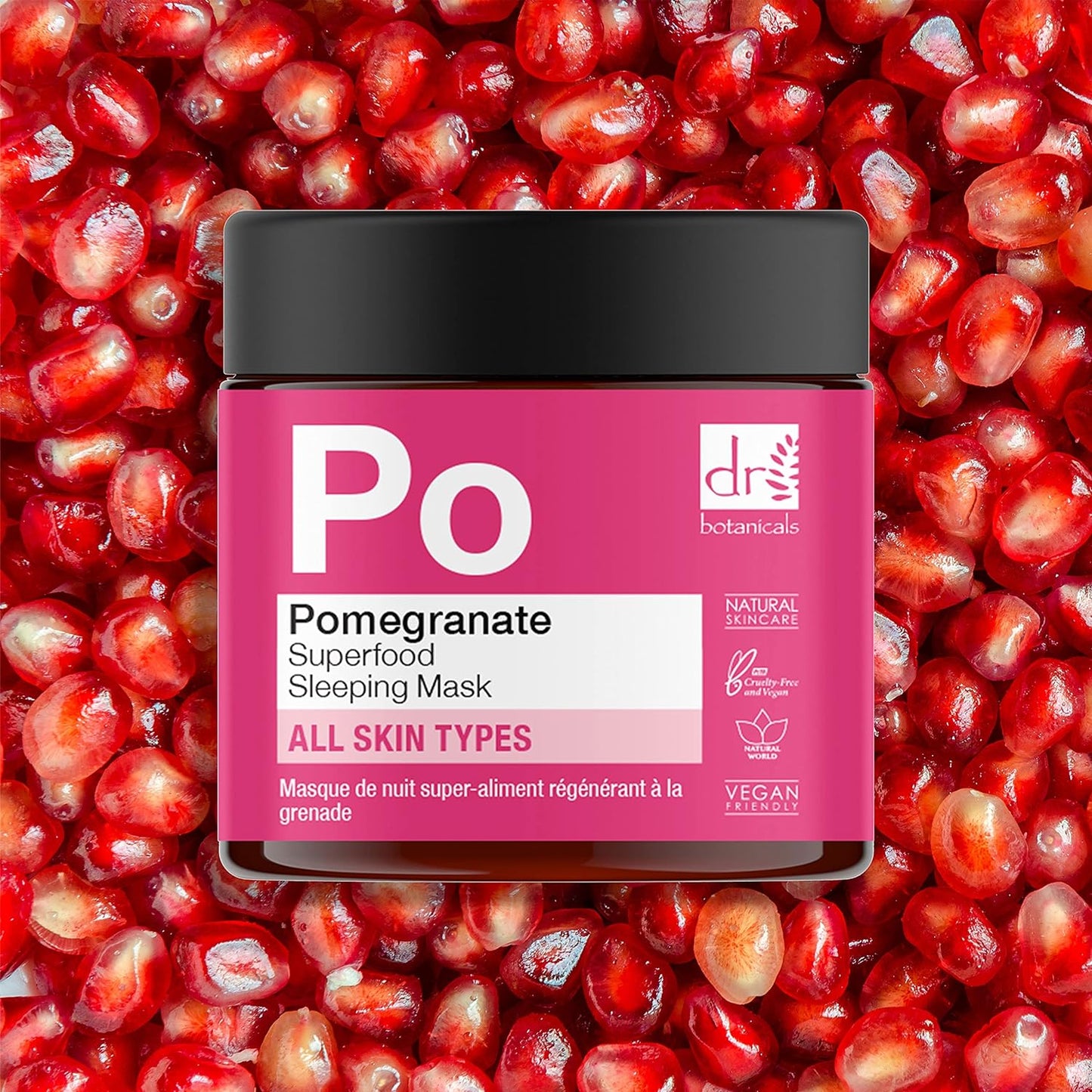 Dr Botanicals Apothecary Collection Pomegranate Superfood Regenerating Sleeping Facial Mask (2.02 Fl Oz)