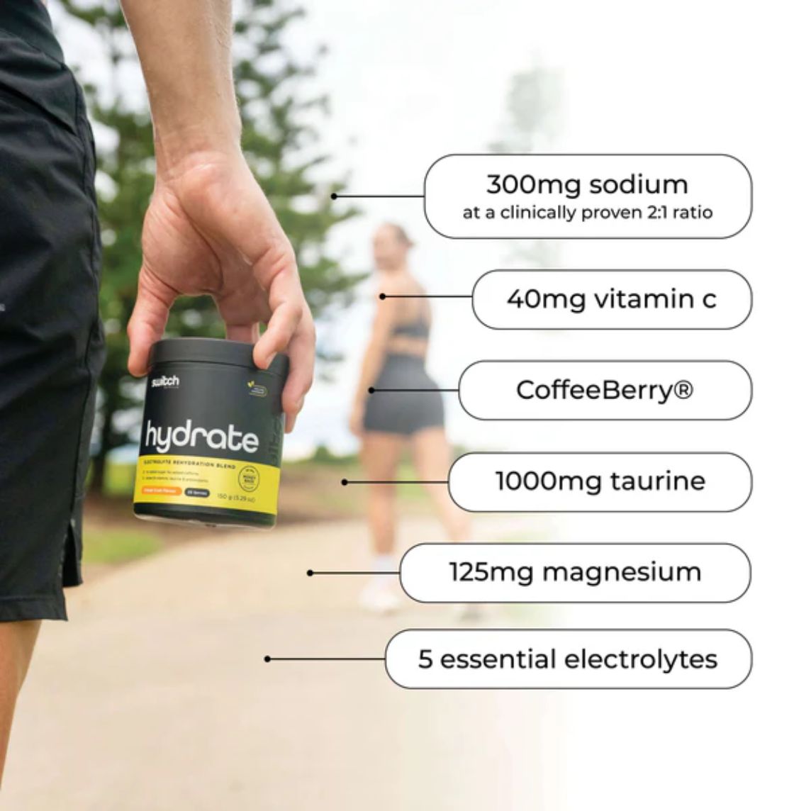Switch Nutrition Hydrate 25 Serves Kiwi Watermelon