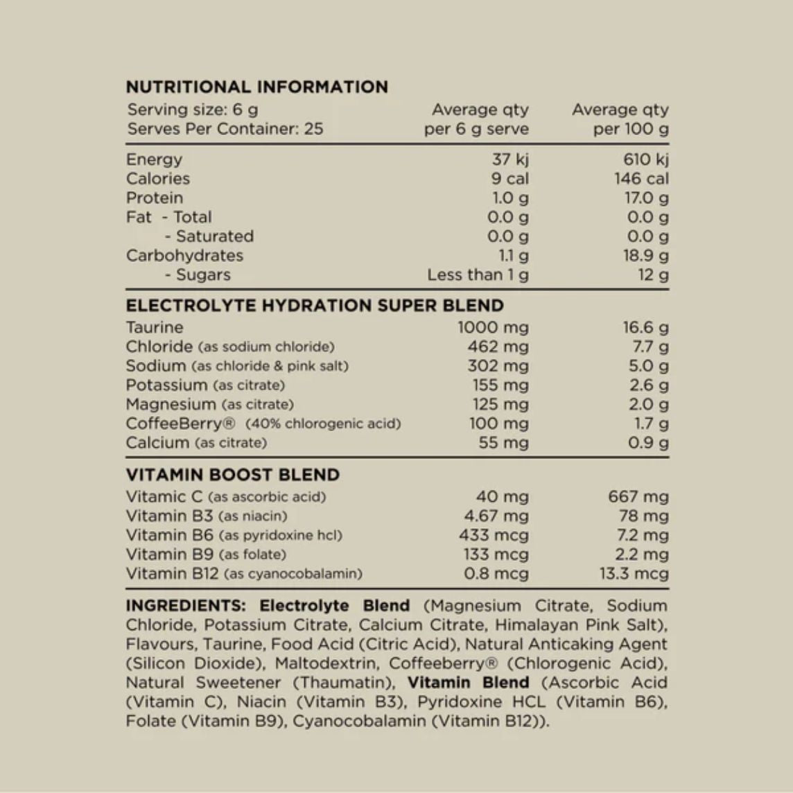 Switch Nutrition Hydrate 25 Serves Kiwi Watermelon