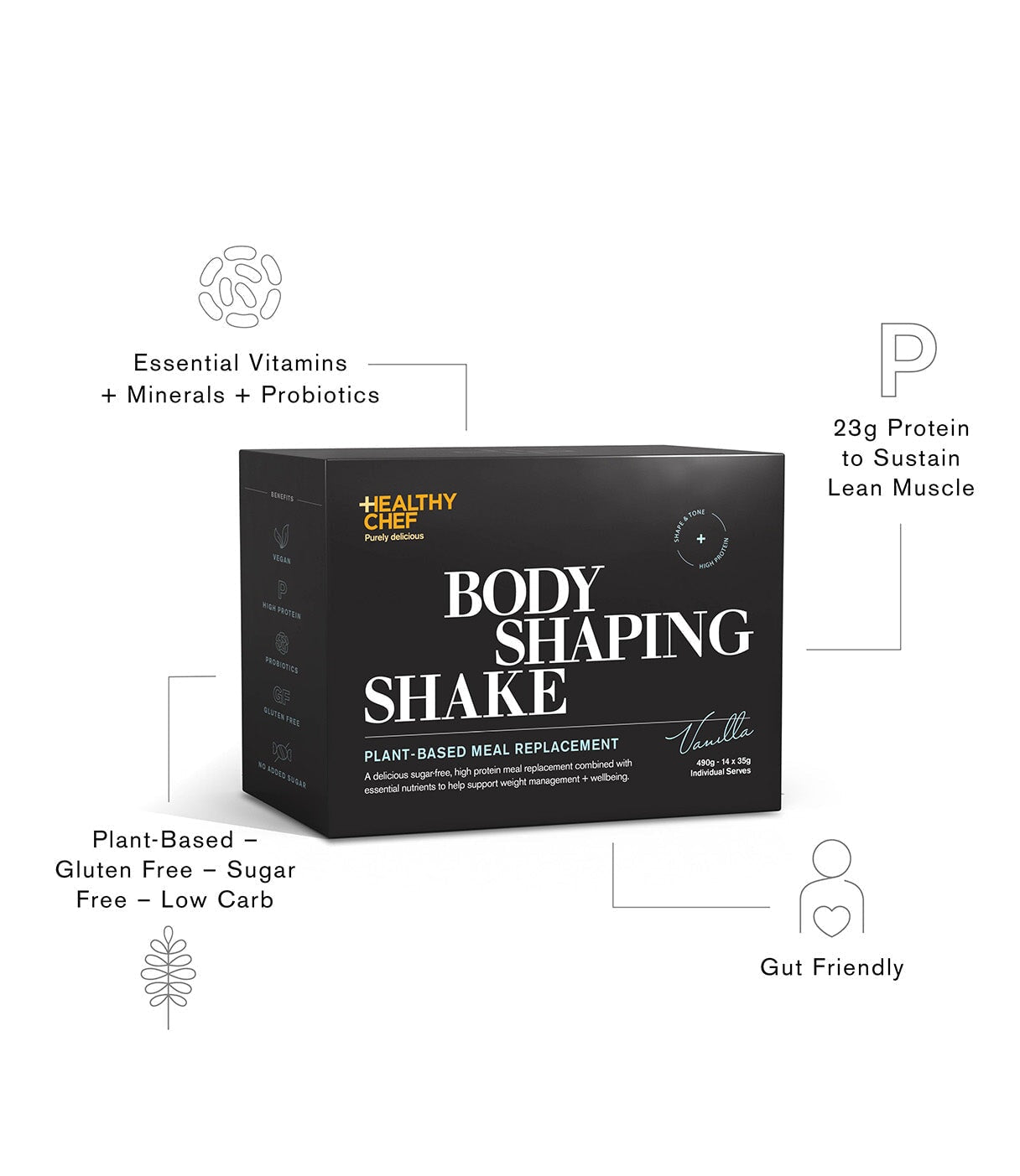 Body Shaping Shake Vanilla Protein The Healthy Chef