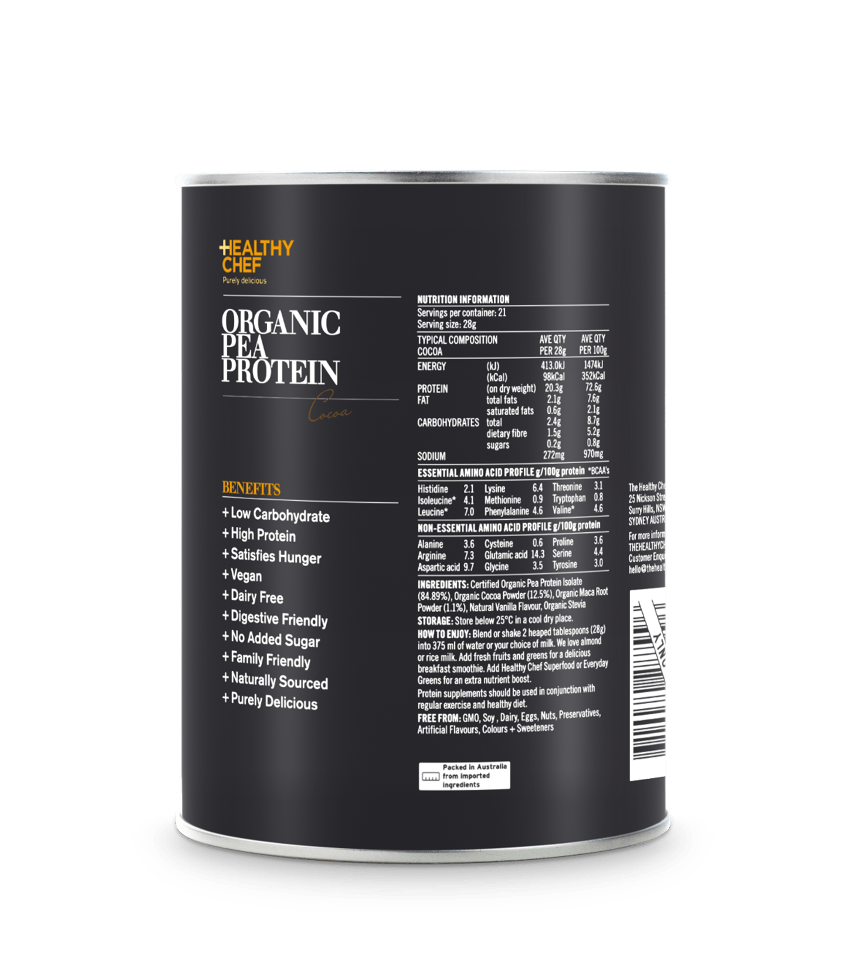 Organic Pea Protein Cocoa Protein The Healthy Chef