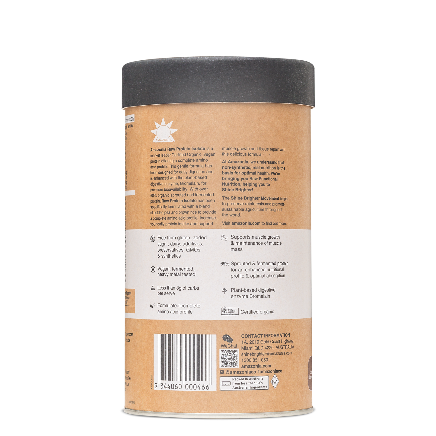 Raw Protein Isolate Choc Coconut