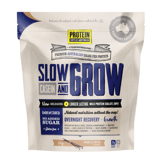 Slow & Grow Casein Vanilla - Protein Supplies Australia