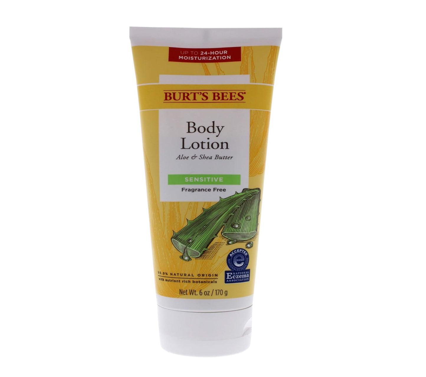 Burt's Bees Aloe & Shea Butter Body Lotion, Sensitive Skin, 6 oz