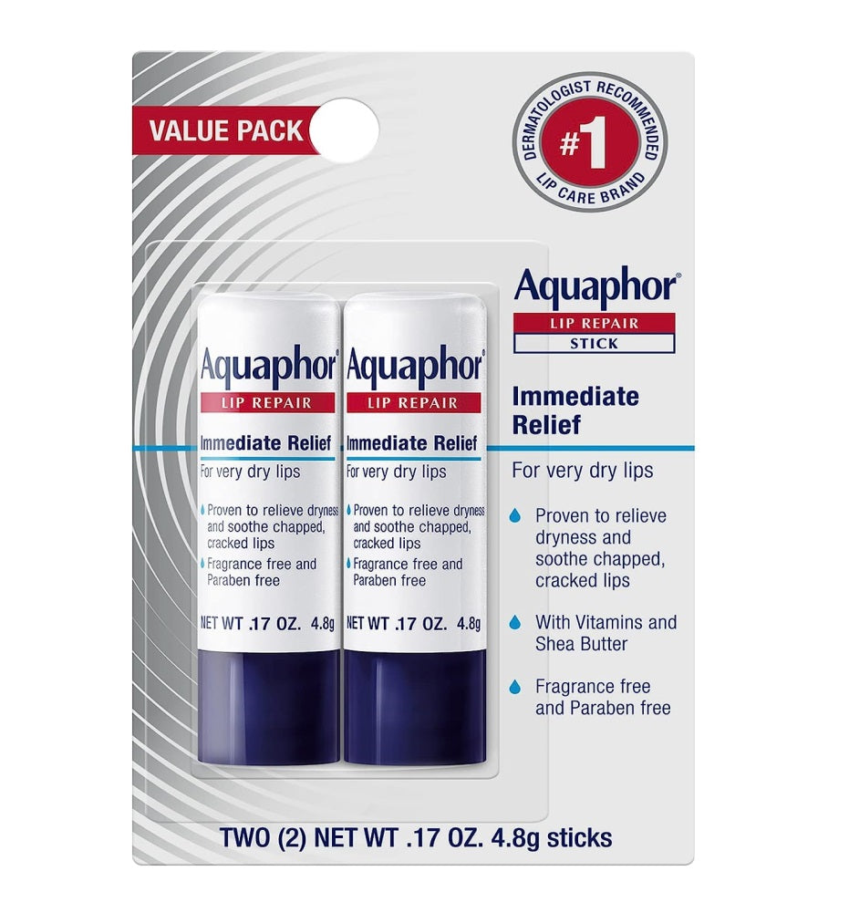 Aquaphor Lip Repair Stick, Lip Protectant, Moisturizing Lip Balm Multipack, 2 Count (Pack of 1)