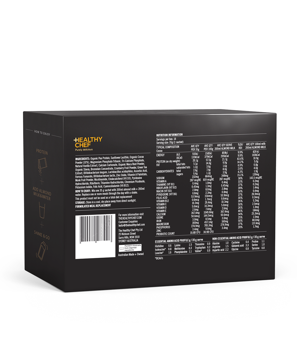 Body Shaping Shake Cocoa Protein The Healthy Chef