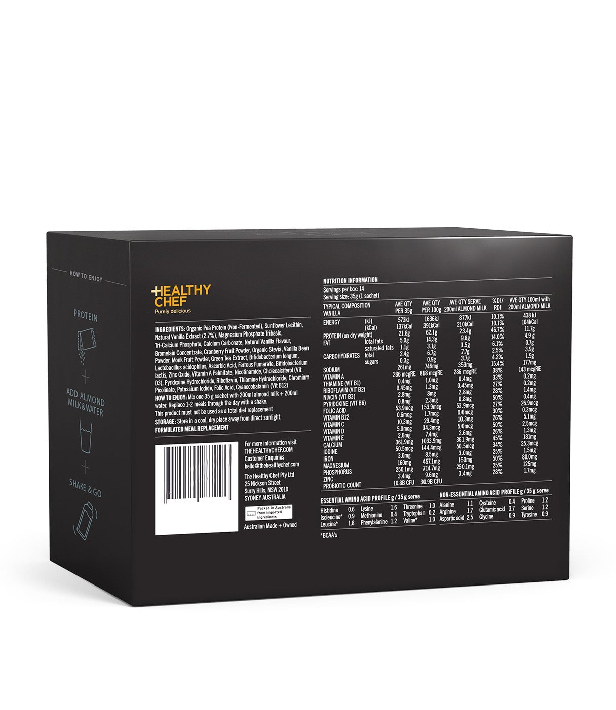 Body Shaping Shake Vanilla Protein The Healthy Chef