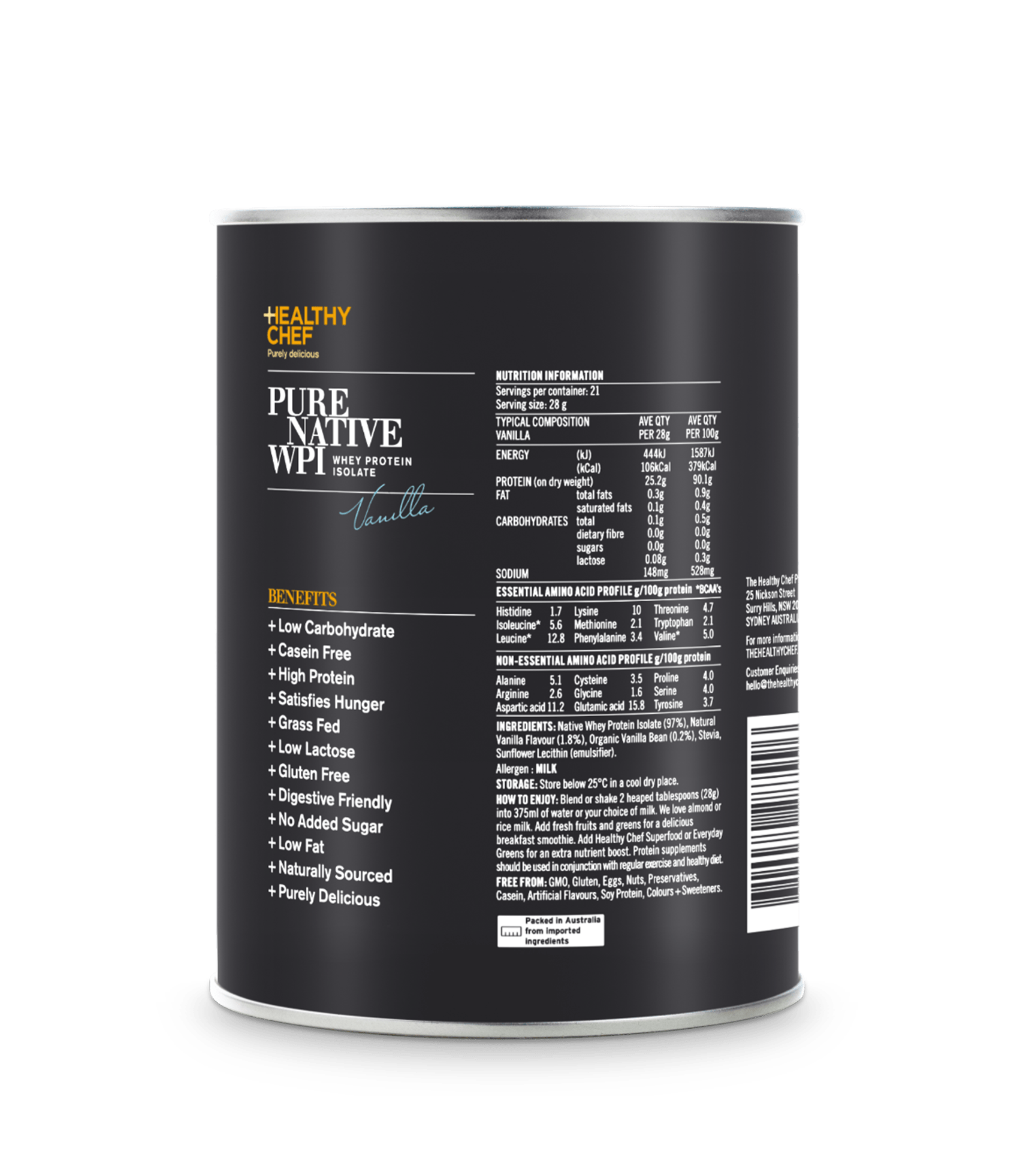 Pure Native WPI Vanilla Protein The Healthy Chef
