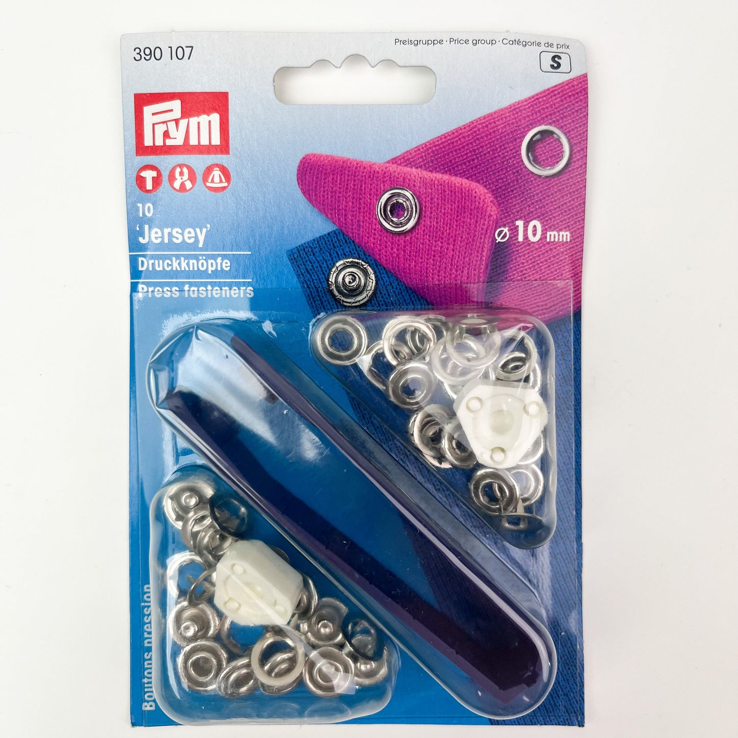 Prym - Jersey Non-Sew Press Fasteners - 10mm Silver