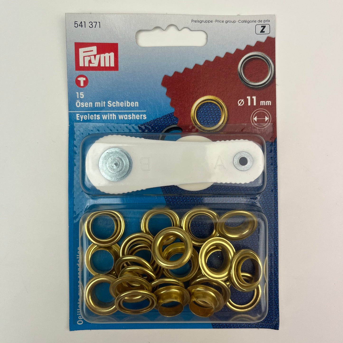 Prym - Eyelets with Washers - Gold Brass - 4 Sizes