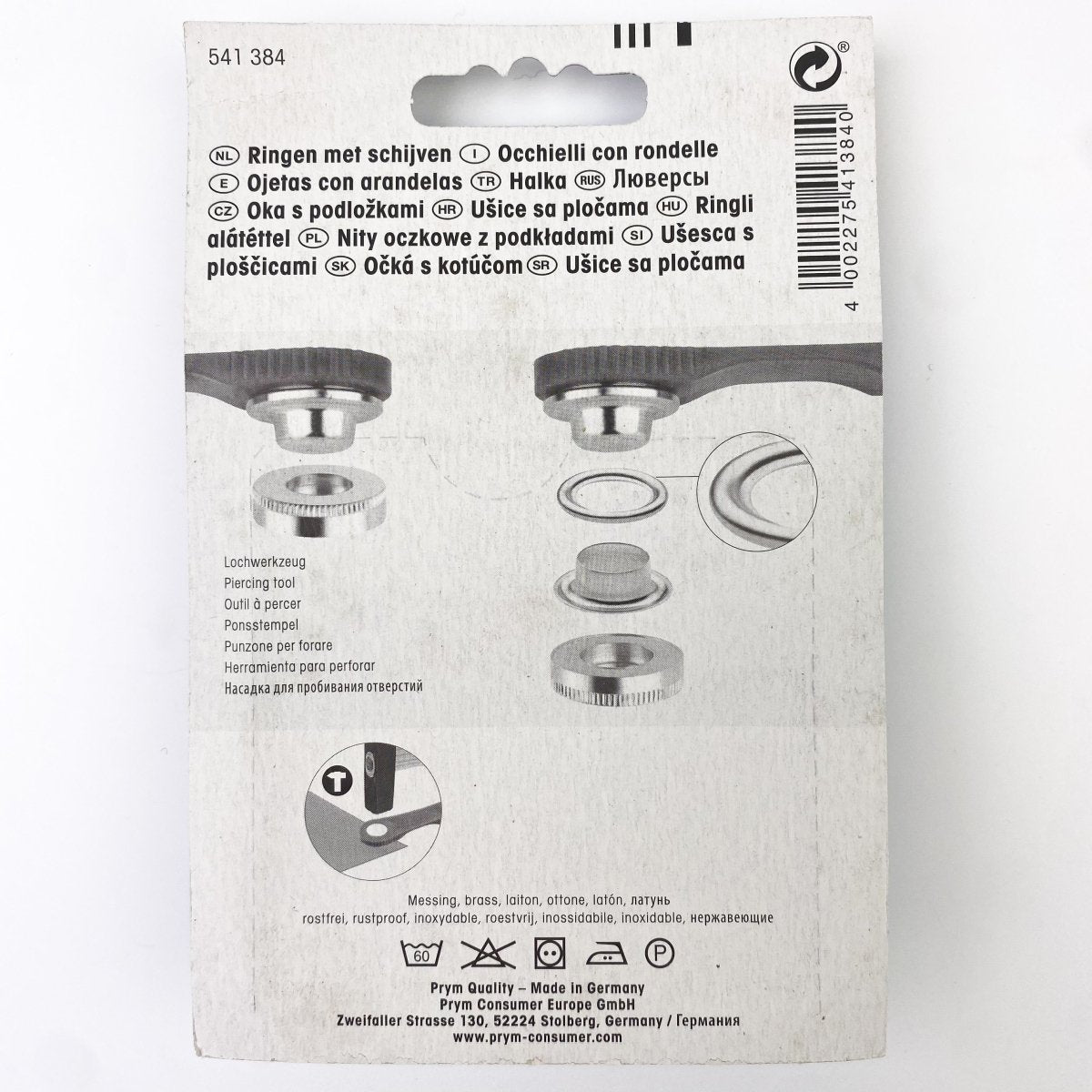 Prym - Eyelets with Washers - Black Brass - 3 sizes - Sewing Gem