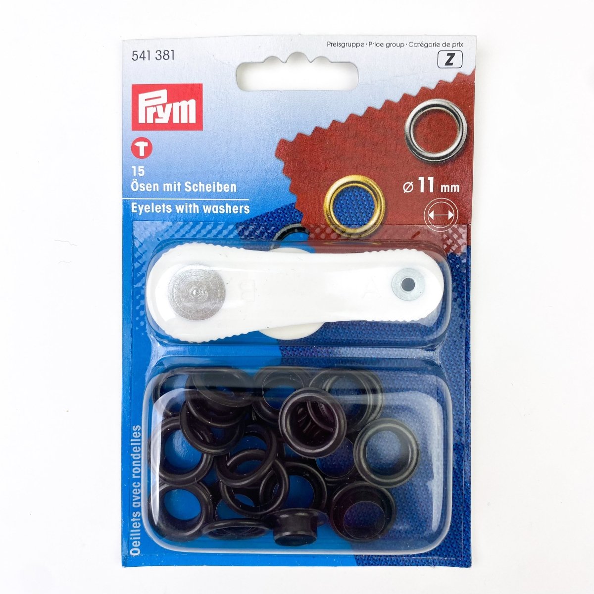 Prym - Eyelets with Washers - Black Brass - 3 sizes - Sewing Gem