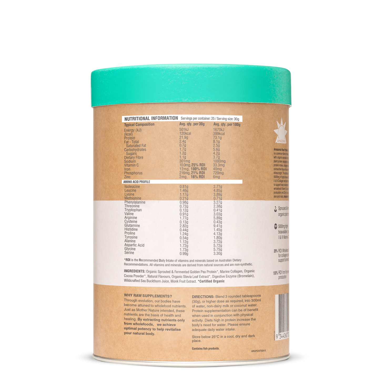 Raw Protein Collagen Plus Choc Hazelnut