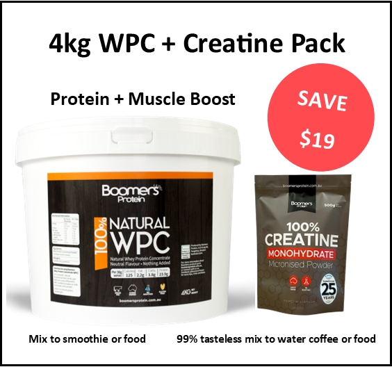 Boomers Whey Protein Concentrate 4kg + Creatine Monohydrate 500g