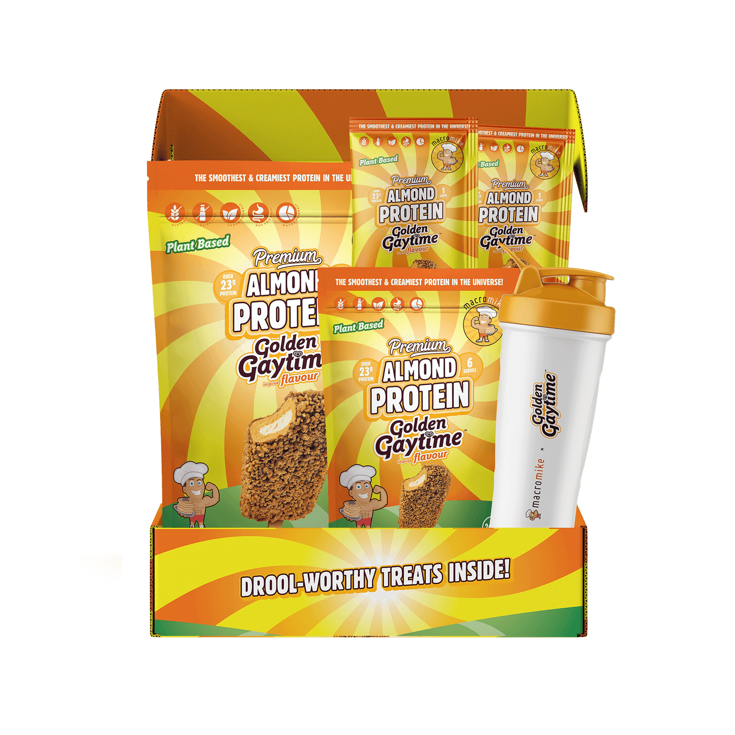 Macro Mike x Golden Gaytime Almond Protein Mega Box