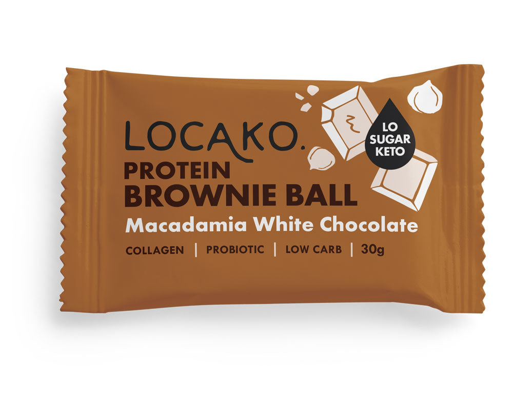 Protein Brownie Balls - Macadamia White Chocolate - Locako