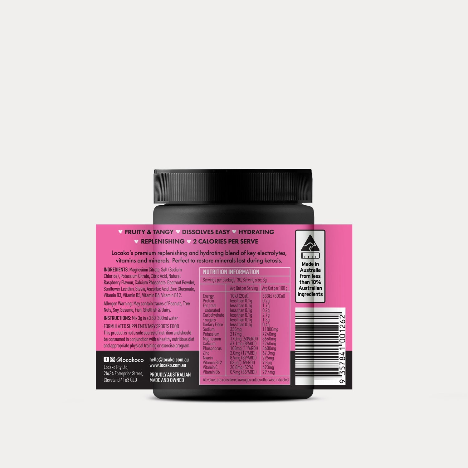 Keto Electrolytes - Raspberry - Locako