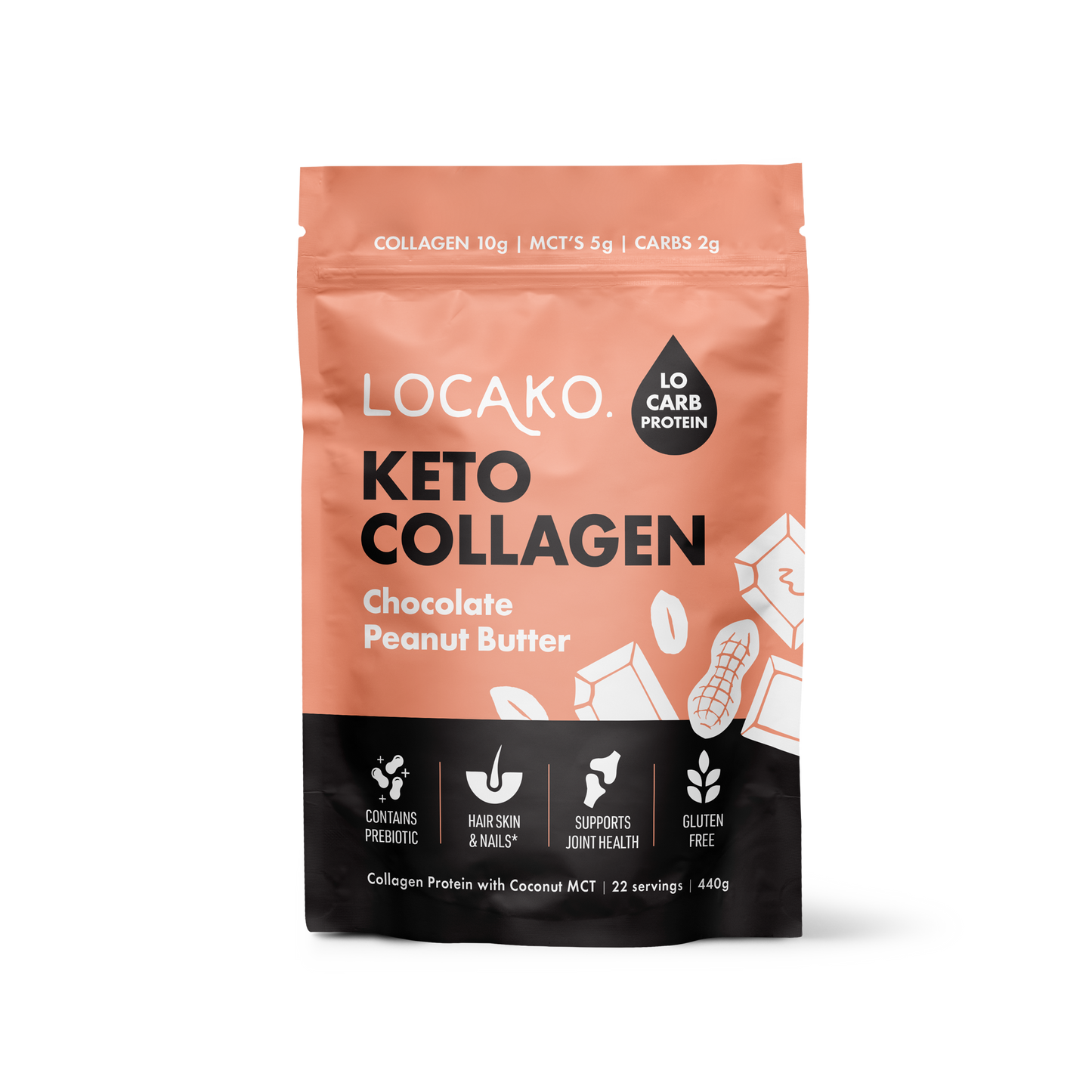 Keto Collagen Chocolate Peanut Butter - Locako