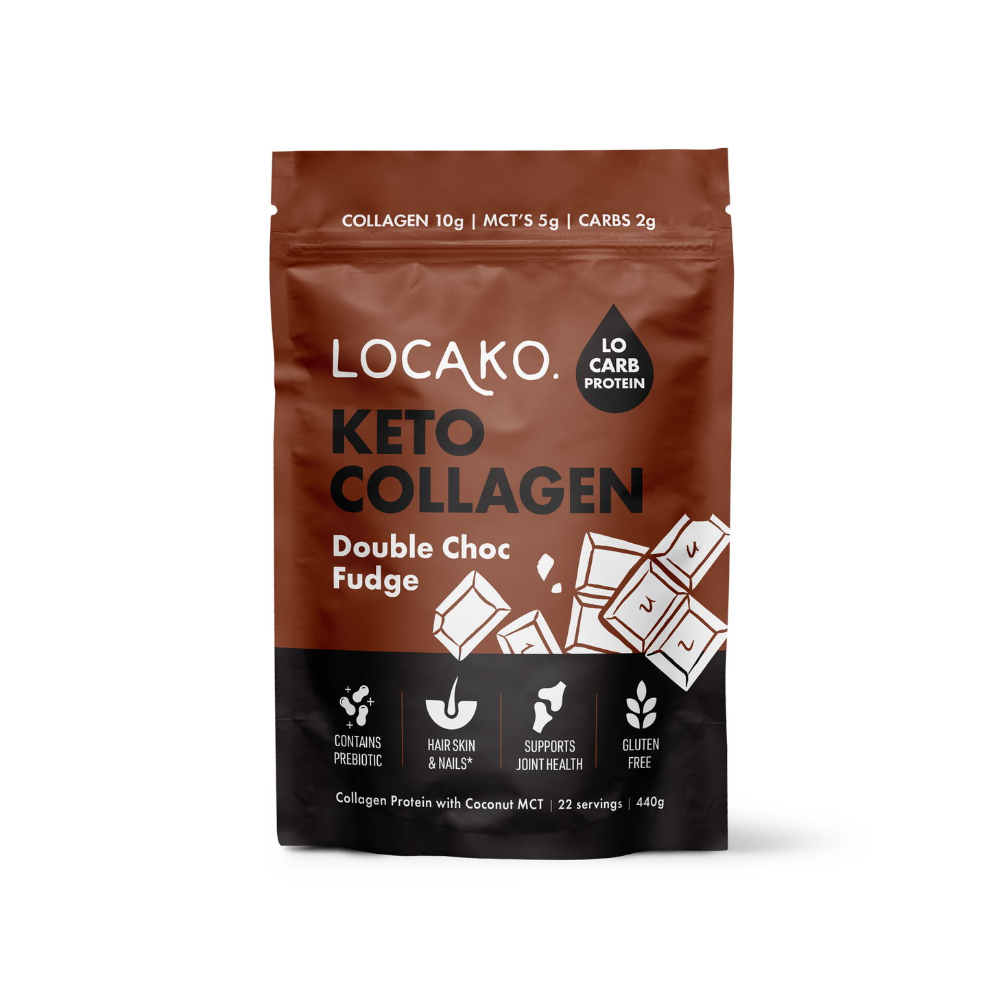 Keto Collagen Double Choc Fudge - Locako