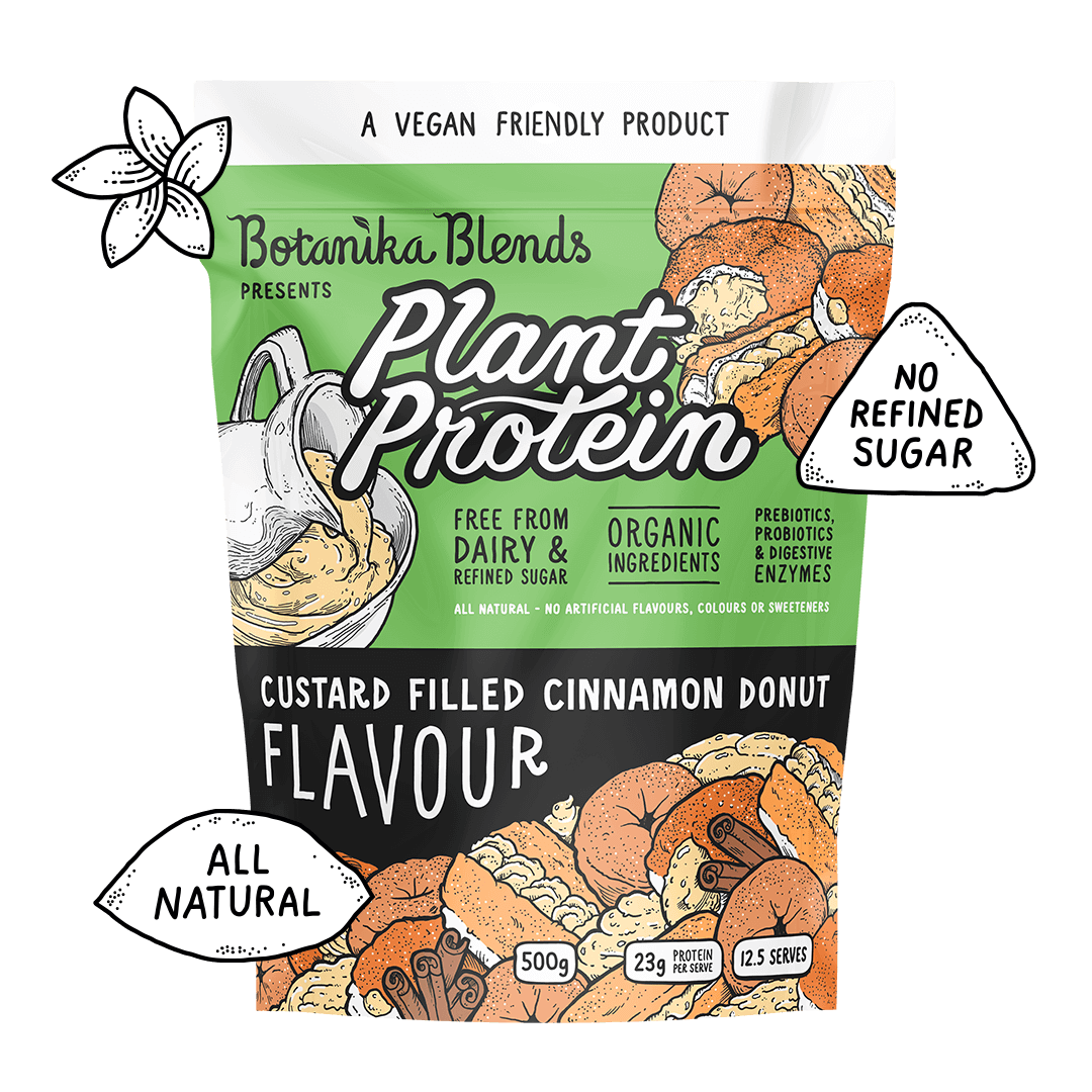 Plant Protein - Custard Filled Cinnamon Donut - Botanika Blends