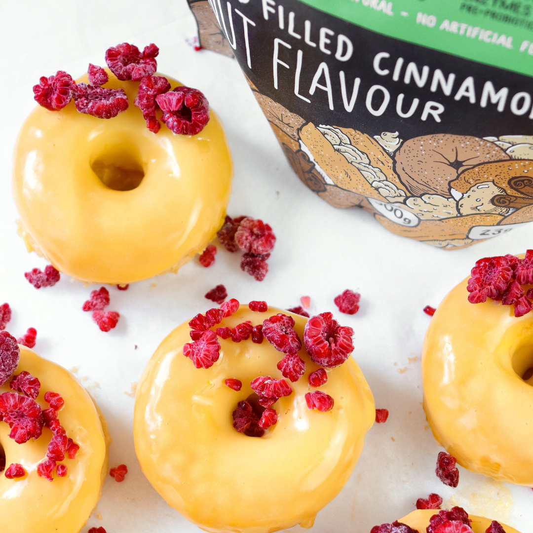 Plant Protein - Custard Filled Cinnamon Donut