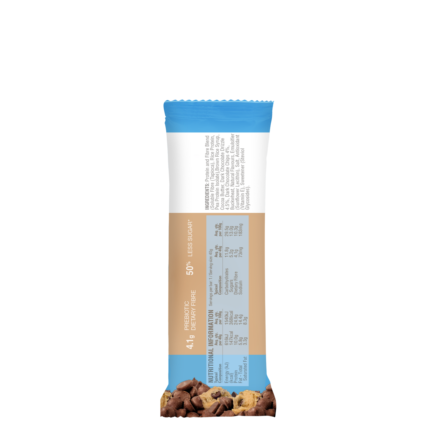 Raw Plant Protein Bars Choc Chip Cookie Dough - 10 Pack