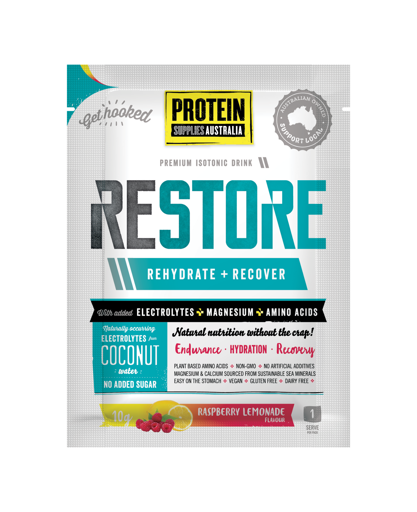 Restore Raspberry Lemonade - Protein Supplies Australia