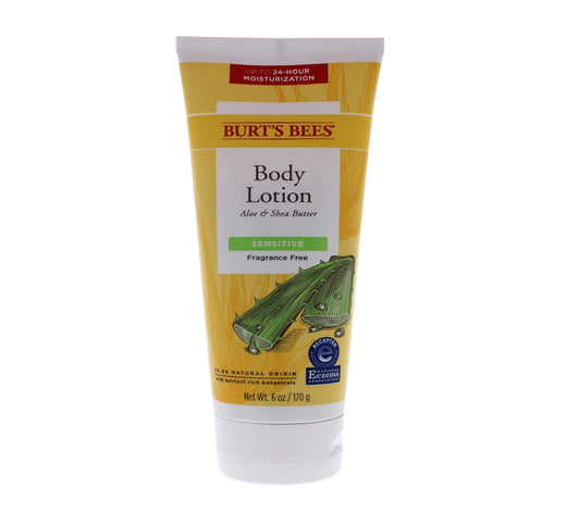 Burt's Bees Aloe & Shea Butter Body Lotion, Sensitive Skin, 6 oz