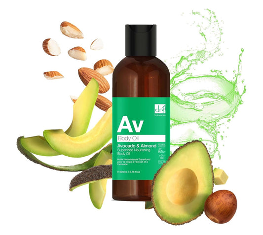 Dr Botanicals Avocado & Almond Superfood Nourishing Body Oil 200ml