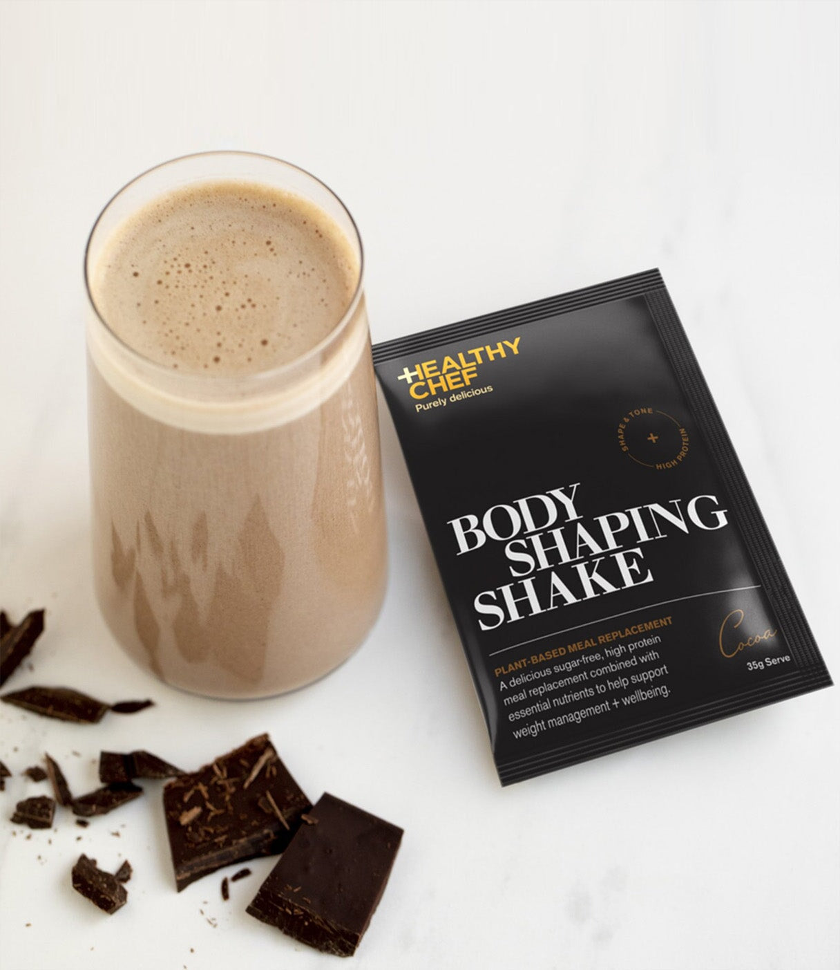 Body Shaping Shake Cocoa Protein The Healthy Chef 