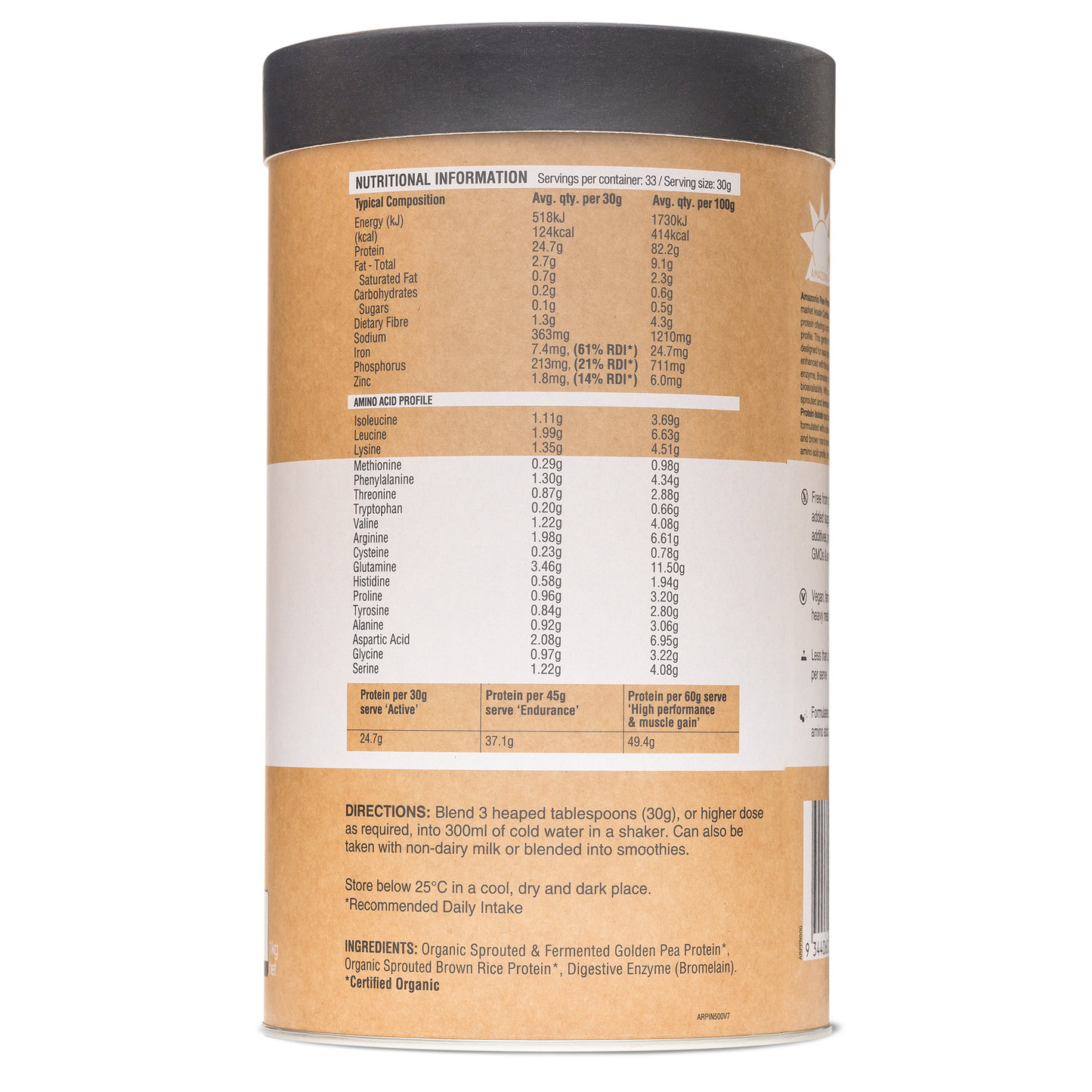 Raw Protein Isolate Natural